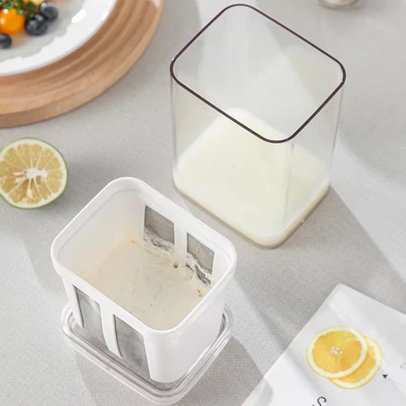 Yaourtière grecque Pro, passoire à infusion froide, Kit de presse à fromage, séparateur de lactosérum réutilisable, sans BPA, aucun électricité nécessaire, outil de cuisine