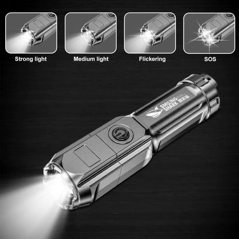 Puissante lampe de poche LED Rechargeable USB 18650 étanche Zoom pêche chasse 100000