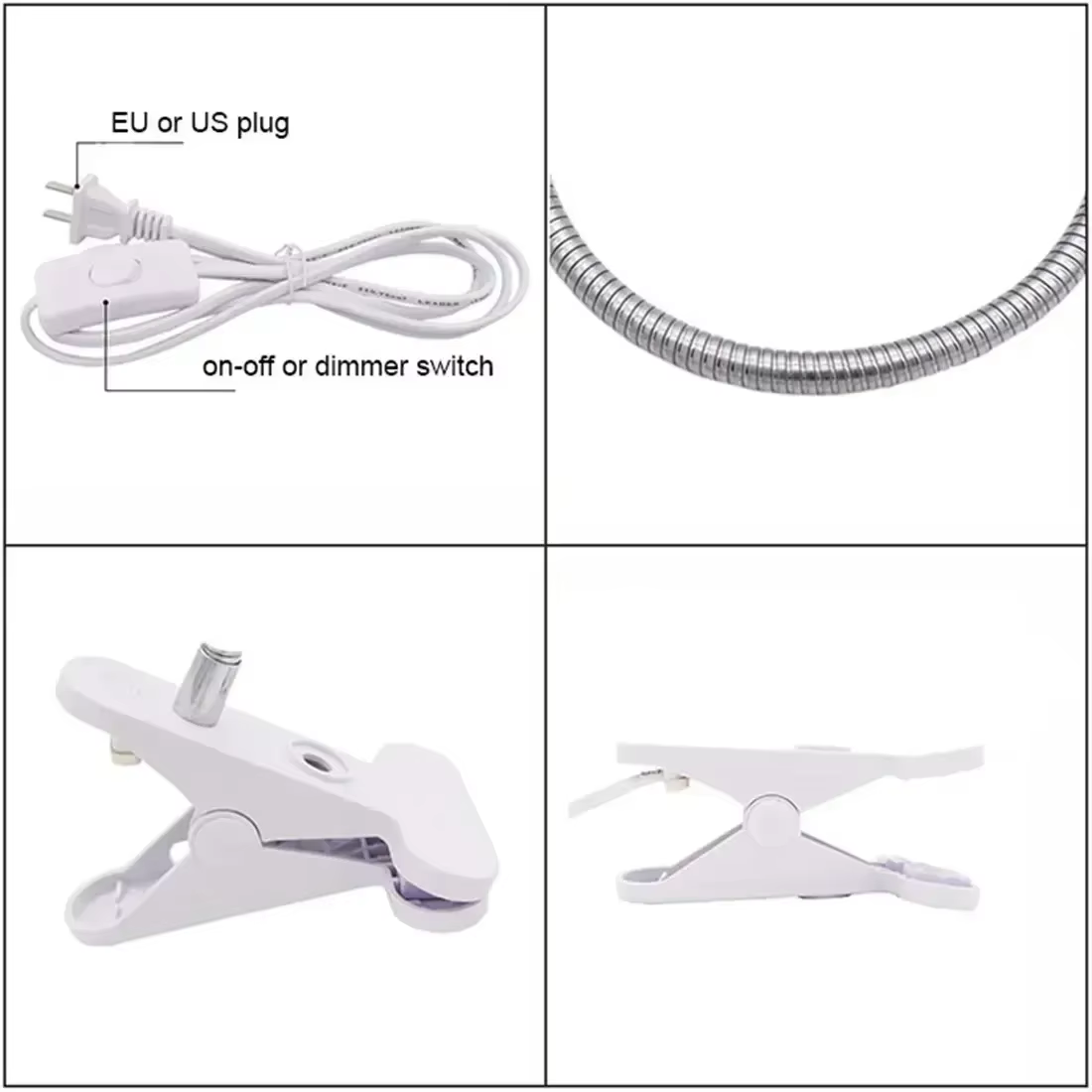 Ampoule halogène 50W incluse lampe chauffante pour reptiles lampes chauffantes réglables pour réservoir d'aquarium à col de cygne pour Terrarium de serpent de lézard de tortue