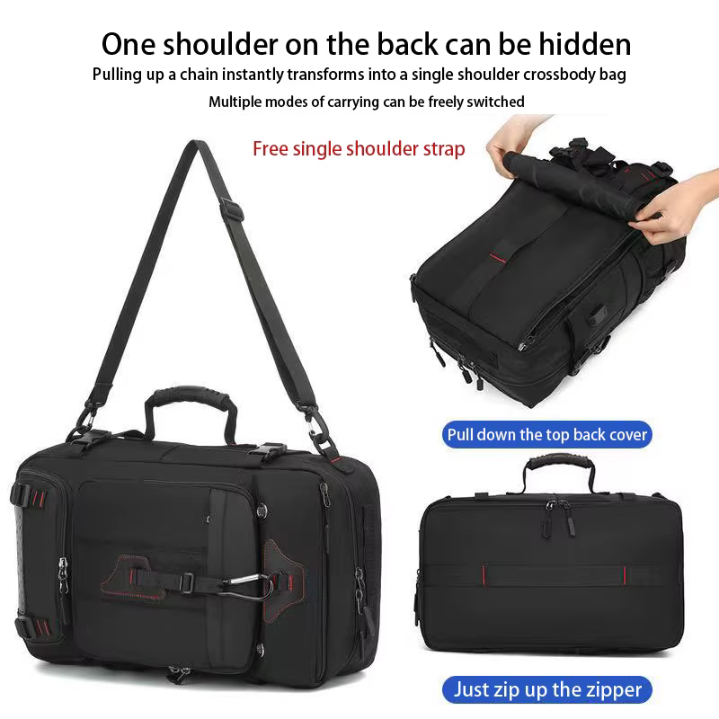 Sac à dos de voyage grande capacité, compartiment à bagages convertible avec compartiment à chaussures indépendant, compartiment pour ordinateur portable de 15,6 pouces
