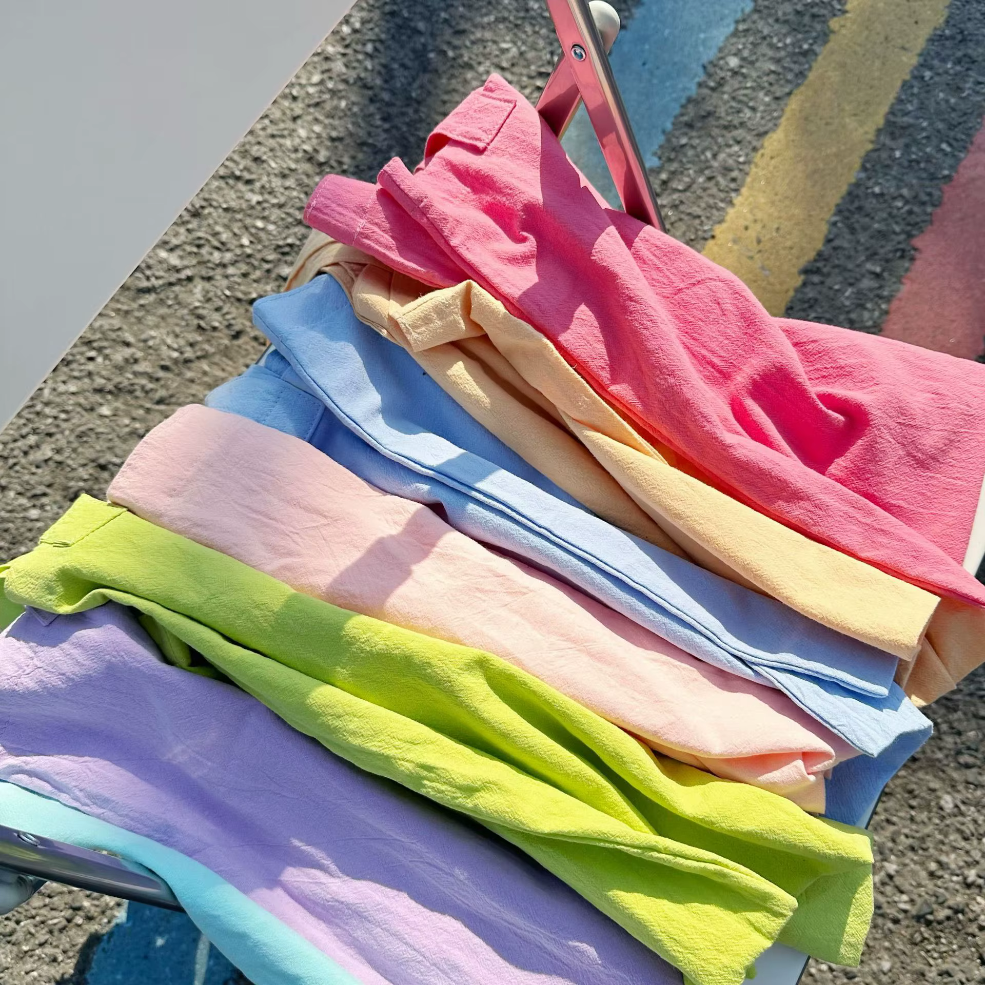 Sac d'été couleur Macaron pour femmes, sac artistique sous les bras, sac à bandoulière simple, Style coréen, paresseux, frais, doux, en coton
