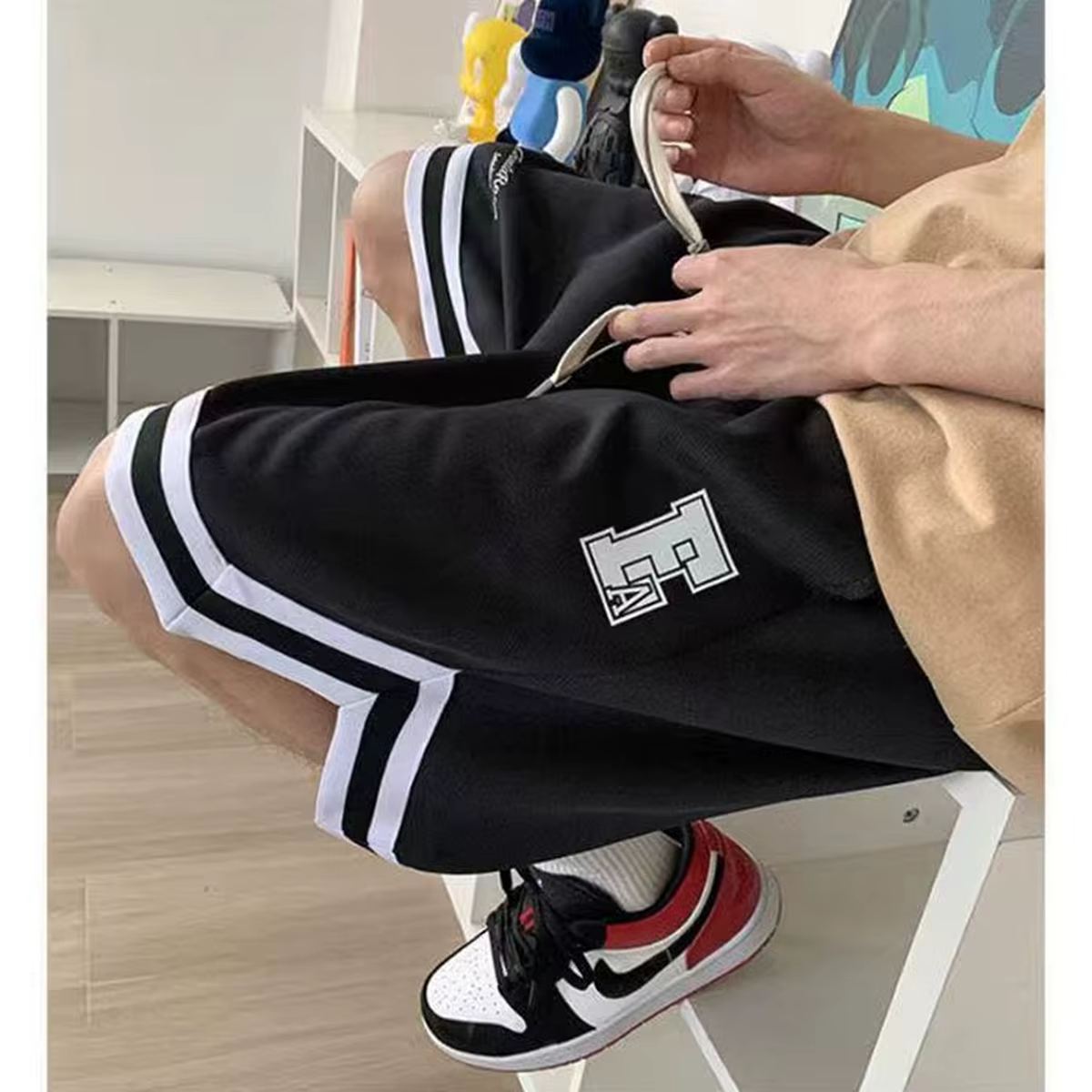 Shorts d'été tendance pour hommes, coupe slim décontractée, avec cordon de serrage, pour la plage, le jogging, le basketball, le sport et le streetwear