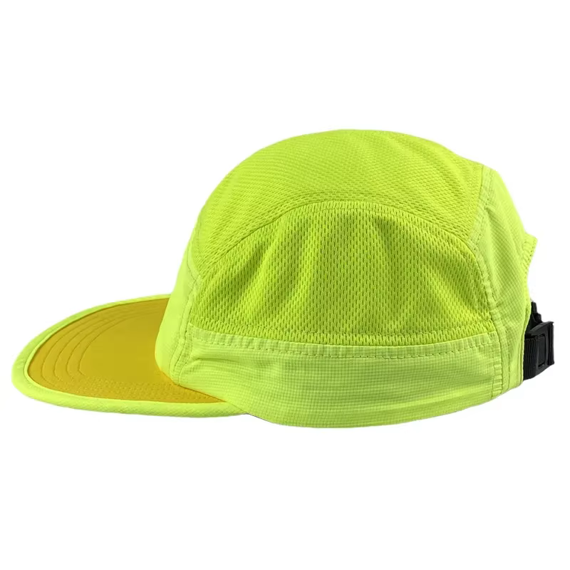 Casquettes de Baseball fluorescentes avec Logo personnalisé pour hommes et femmes, à bord plat à séchage rapide, à 5 panneaux, réglables, Hip Hop, Skateboard