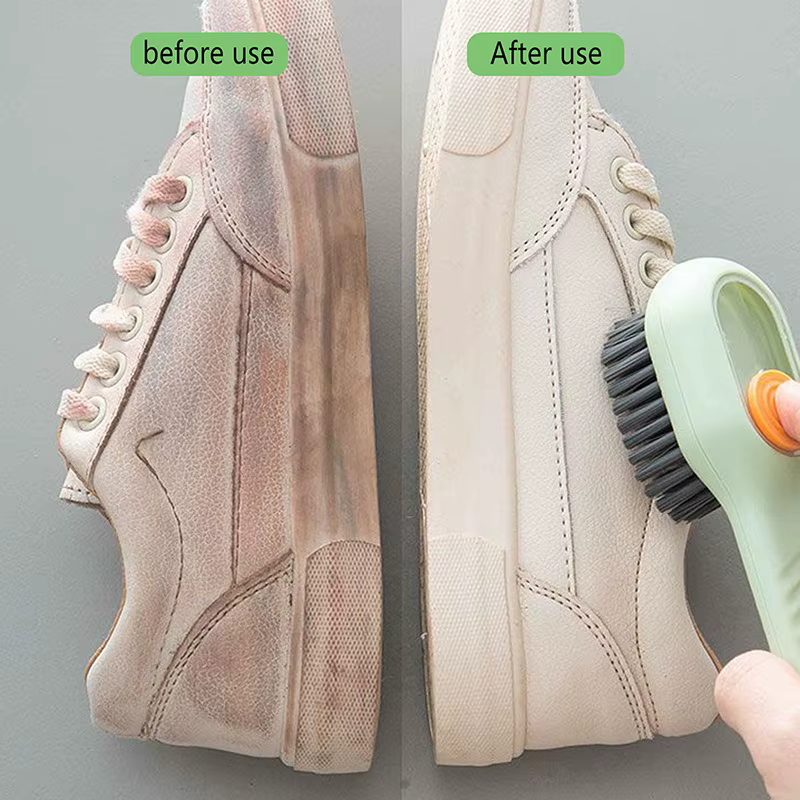 Brosse à chaussures multifonctionnelle à décharge automatique de liquide
