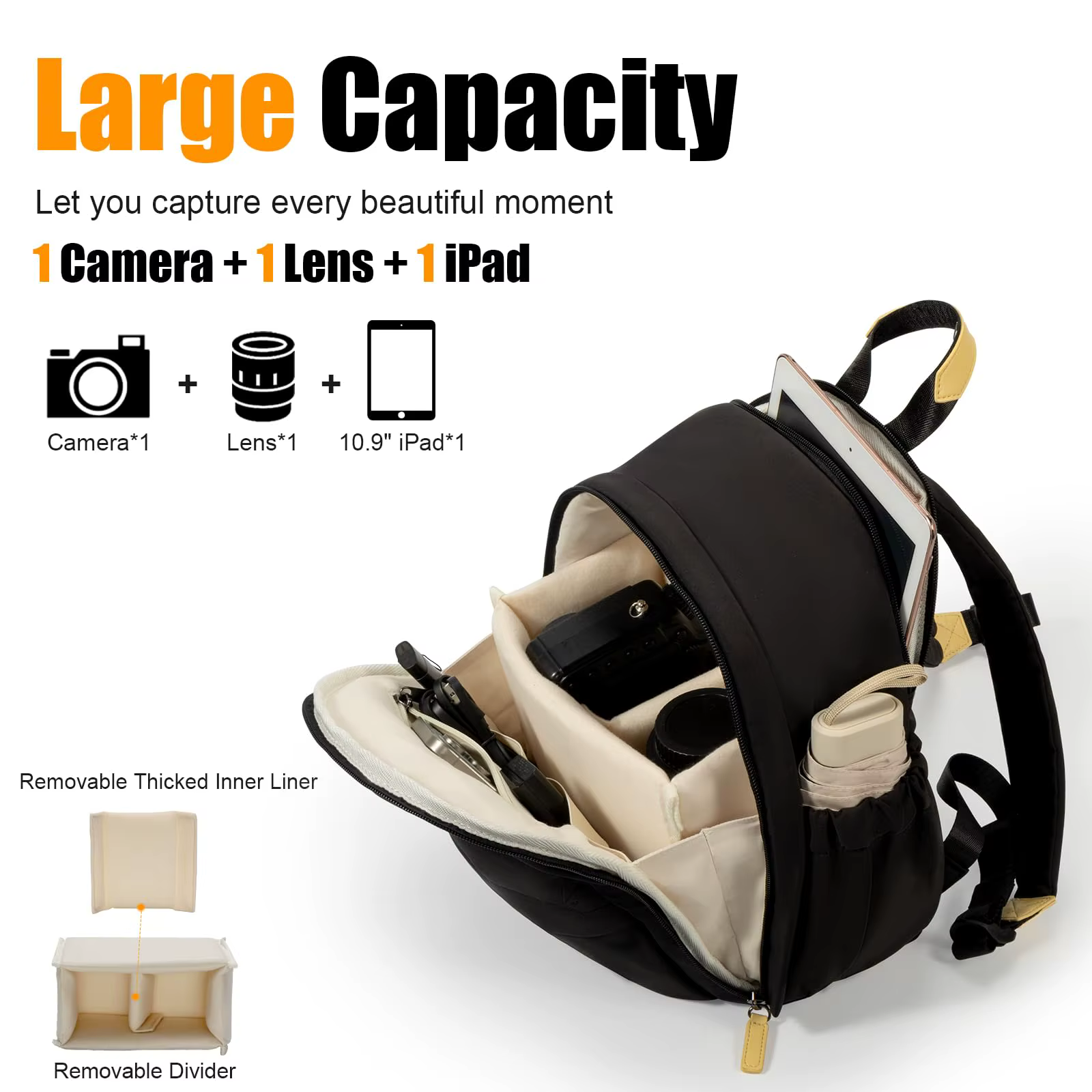 Sac de rangement étanche pour appareil photo SR