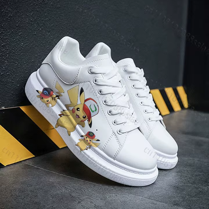 Chaussures de sport décontractées à motif de dessin animé Pikachu pour adultes