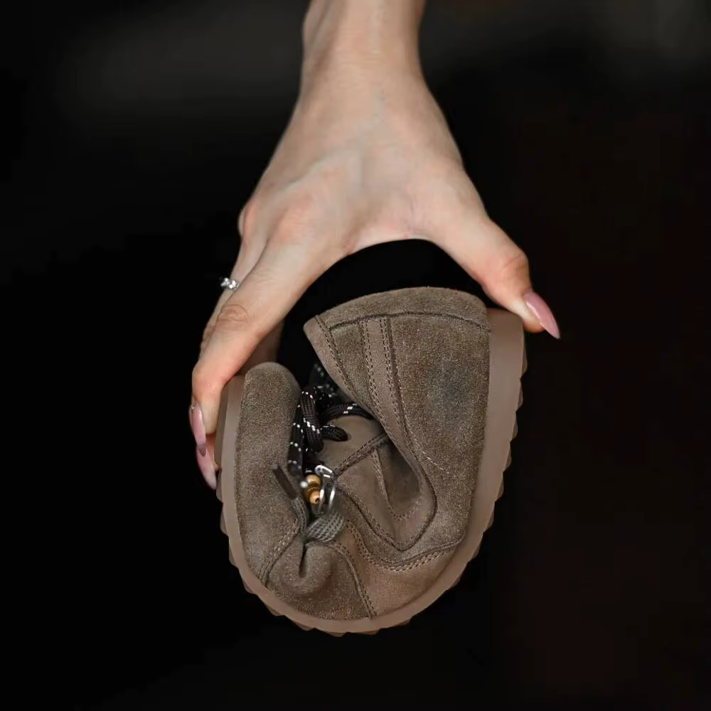 Chaussures de sport décontractées pour femmes, style allemand, rétro, à semelle souple et confortable, polyvalentes, à semelle plate, en cuir véritable