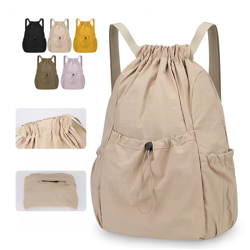 Sac à dos léger à cordon de serrage pour hommes et femmes