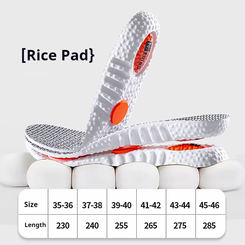1 paire de semelles intérieures de sport à coussin d'air pour hommes et femmes
