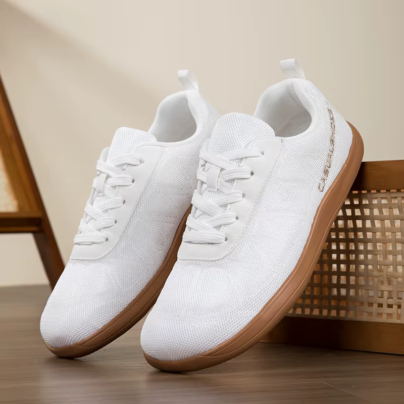 Chaussures de fitness respirantes à bout large pour hommes