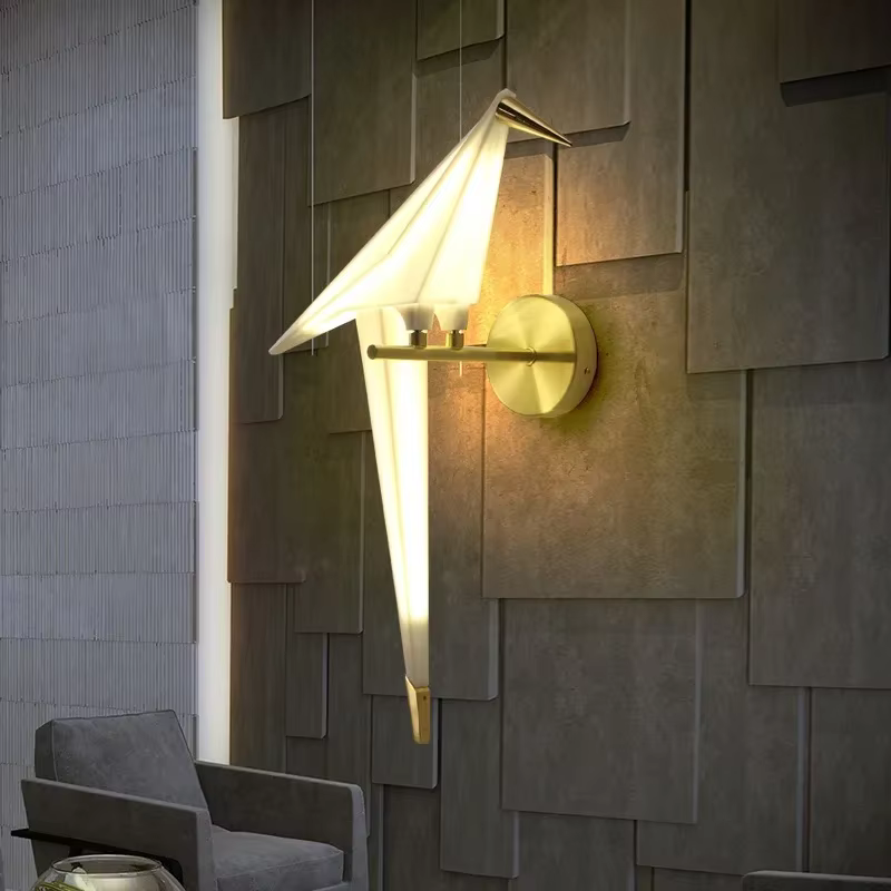 Lampe murale perroquet en plastique, applique oiseau pour chevet, Loft, chambre à coucher, bureau, Foyer, salle à manger