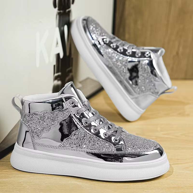 ELUVA hommes baskets hautes décontracté léger antidérapant chaussures de sport durables confortable respirant chaussures de marche mode