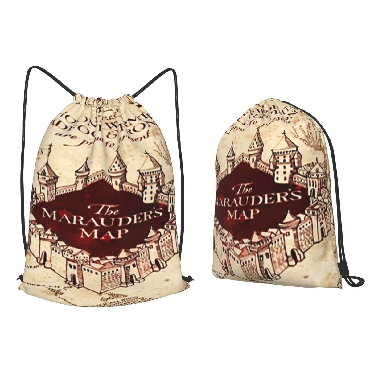 Sacs à dos Marauders Magic Map, sacs à cordon multifonctions, sacs de sport, sacs à livres pour homme et femme, pour l'école