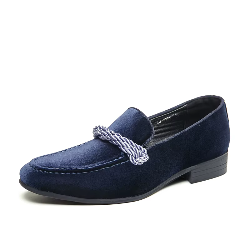 Chaussures en cuir suédé minimaliste faites à la main pour hommes (noir vert bleu marron)