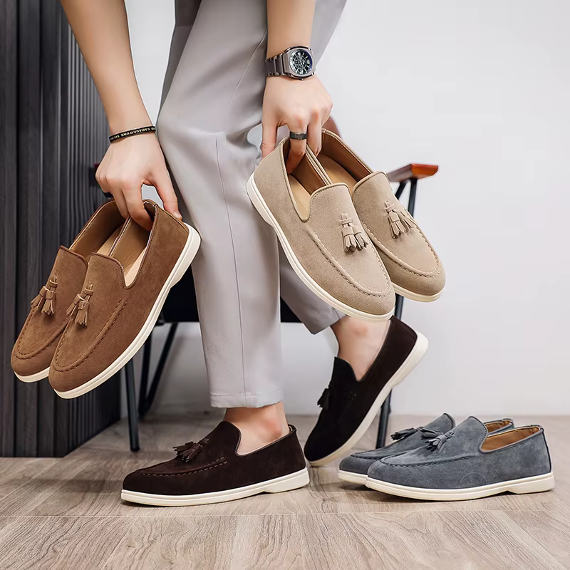Mode hommes chaussures décontractées en daim cuir hommes classique Style britannique glands mocassins hommes en plein air conduite appartements