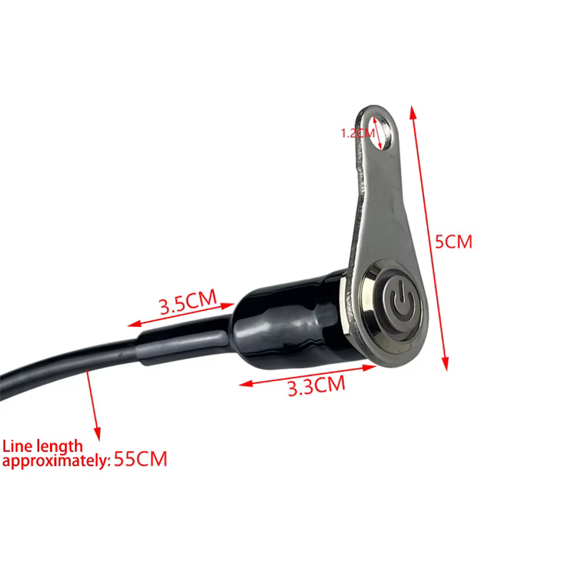 LED interrupteur marche + arrêt guidon montage en alliage d'aluminium étanche 12V antibrouillard lampes moto klaxon bouton poussoir interrupteur