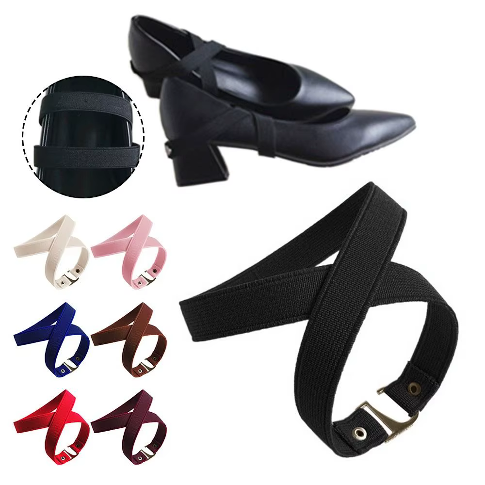 1 Paire de Sangles de Sécurité Antidérapantes pour Chaussures à Talons Hauts, à Boucle Anti-déchirure, Très Élastiques, Vente en Gros
