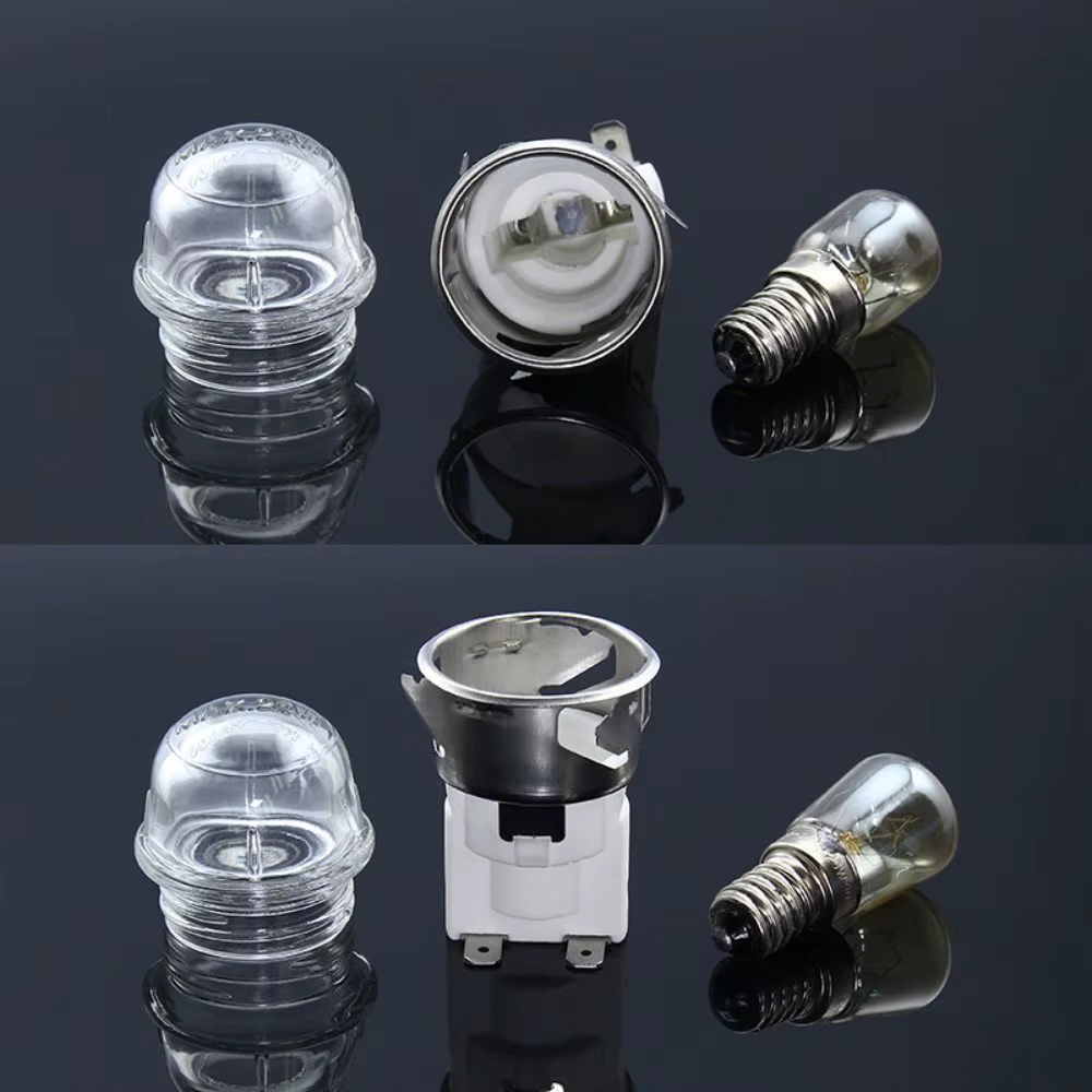 Support de lampe de four E14, base en céramique, haute température, degré d'éclairage, verre du Guatemala, tête ronde, capuchon de lampe de four