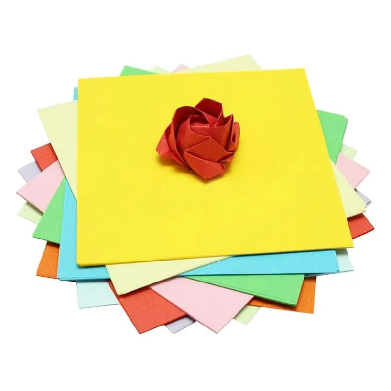 100 feuilles de papier Origami Double face couleur carré facile à plier artisanat papier de décoration enfants main bricolage papier coloré 10 couleurs