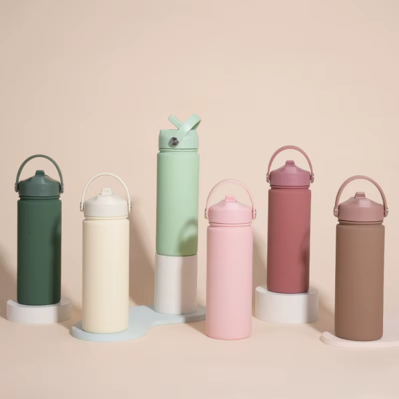 Bouteille d'eau isolée 500 ml Texte/Logo personnalisé - Acier 304, 24 heures froides, essentiels pour le bureau et la salle de sport