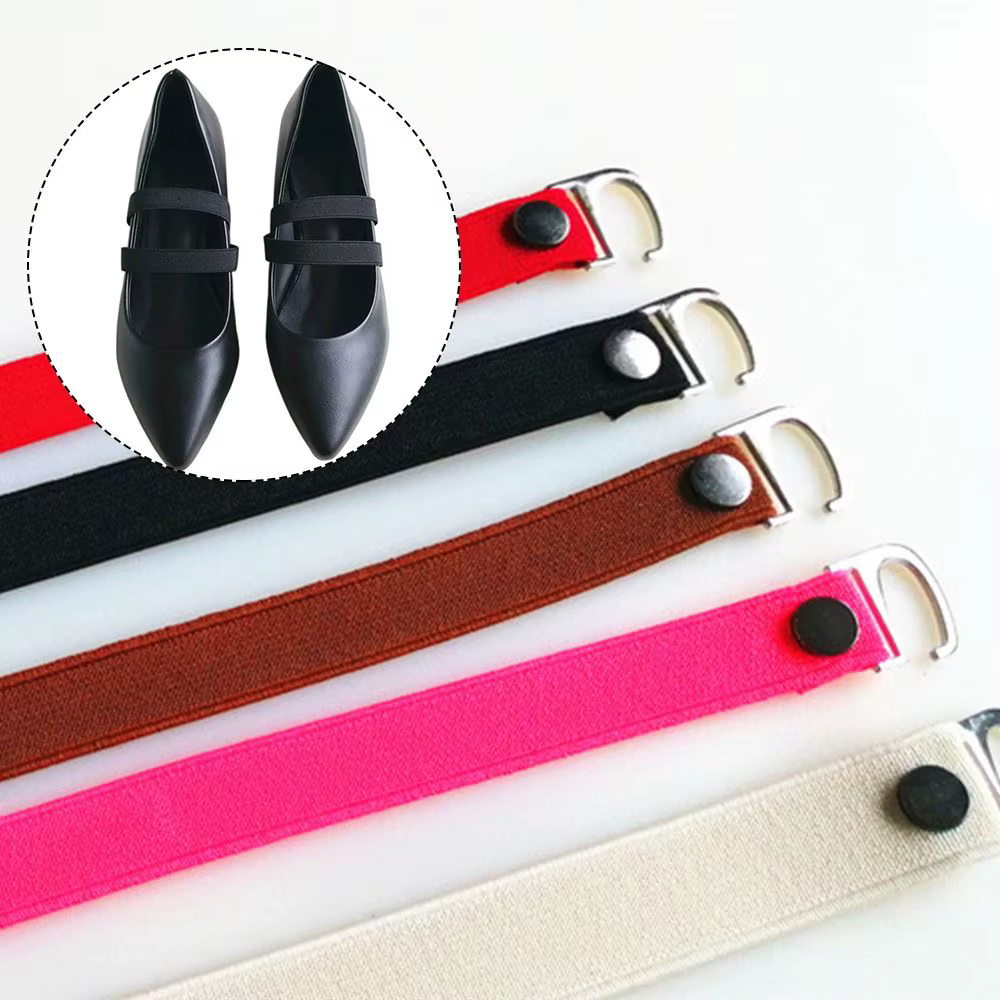 1 Paire de Sangles de Sécurité Antidérapantes pour Chaussures à Talons Hauts, à Boucle Anti-déchirure, Très Élastiques, Vente en Gros