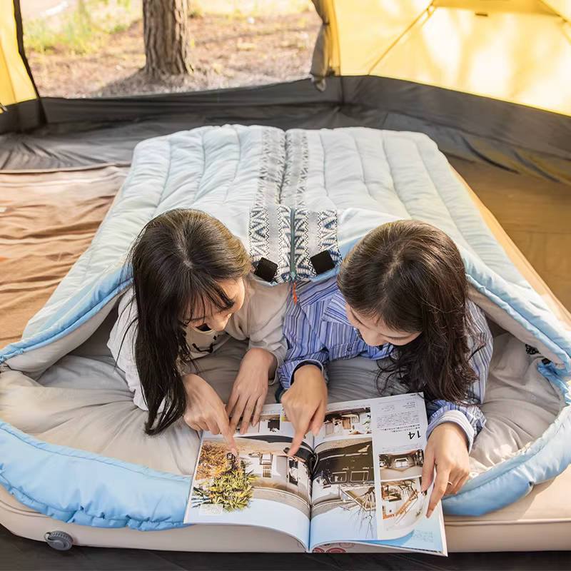 Natureifa-Sac de Couchage Portable pour l'Extérieur, Enveloppe d'Épissure, Confortable, Respirant, Voyage de Camp, Ultraléger avec Chapeau