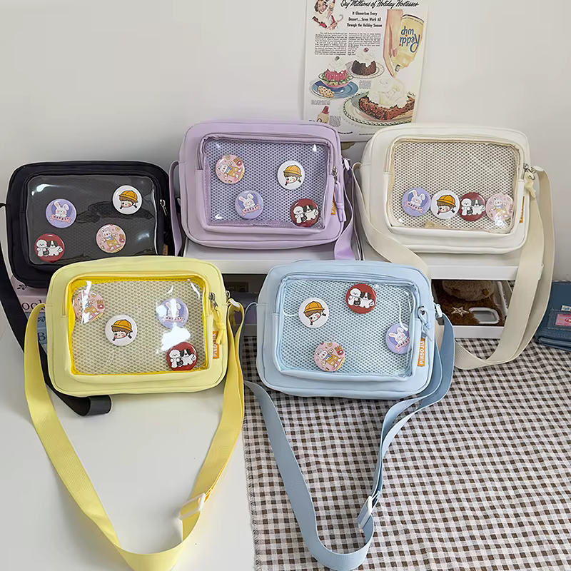 Mode japonais Anime esthétique Ita sac décontracté petit sac de messager pour les étudiants polyvalent bandoulière Itabag broche affichage sac à main