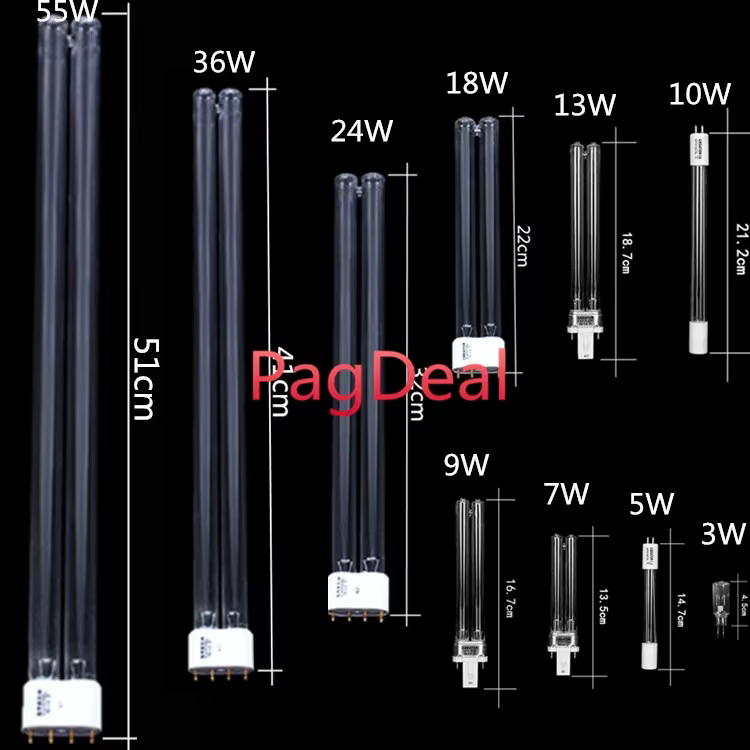 Remplacement 5 W Lampe UV Ampoule pour CUV-305,CUV-505,JUP-02, toxique P-805 Pièce de rechange 5 Watt Filtre UVC Pompe SubSN