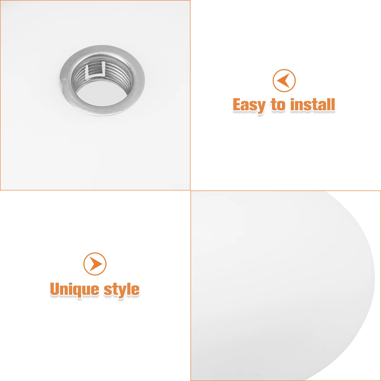 Abat-jour en verre ovale moderne pour luminaires G9