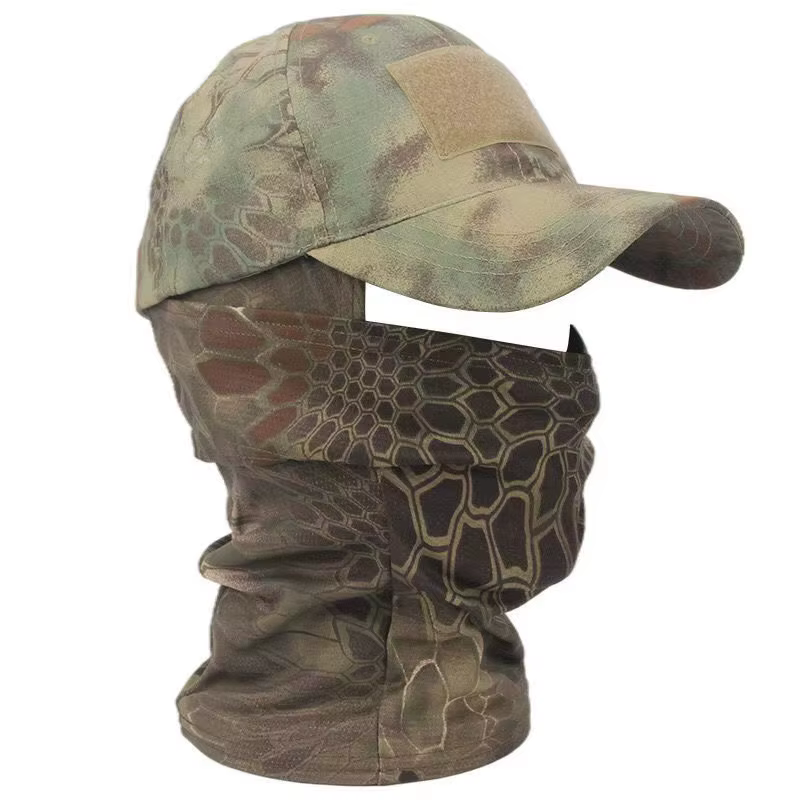 Casquette de baseball tactique camouflage, pour la pêche en plein air, la randonnée, la chasse, les sports, protection solaire, respirante, camouflage, cagoule, demi-masque de ski