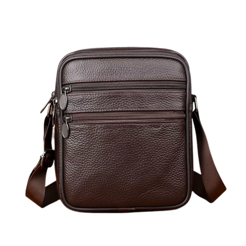 Sac à bandoulière pour homme en cuir véritable