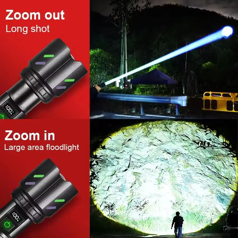 Lampe de poche d'allumage à double lentille Ultra puissante