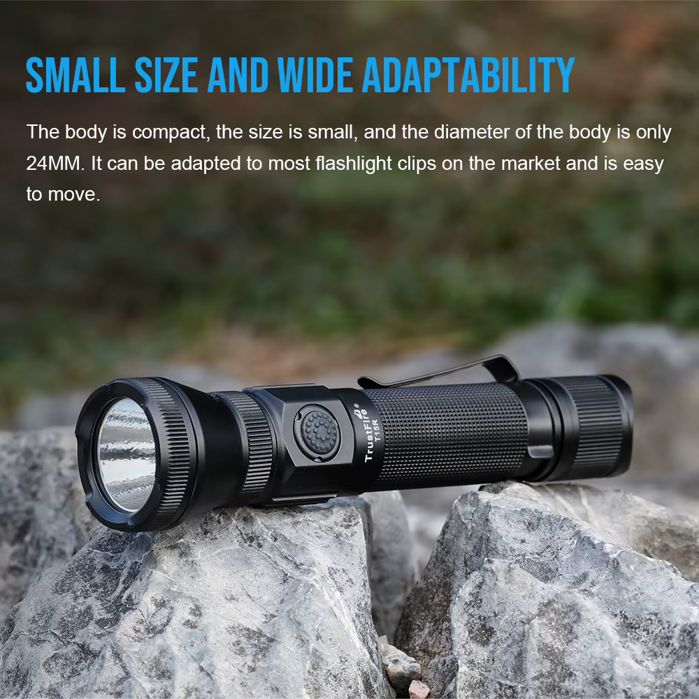 Trustfire T15R armée lampe de poche tactique 2350Lumen puissant Type C USB Rechargeable 18650 LED lampe tactique militaire Rechargeable