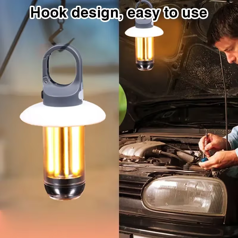 Torche portative légère de Camping Heinast 5 Modes d'éclairage lampe de tente Rechargeable pour l'escalade de Patio 8 Filaments de lumière