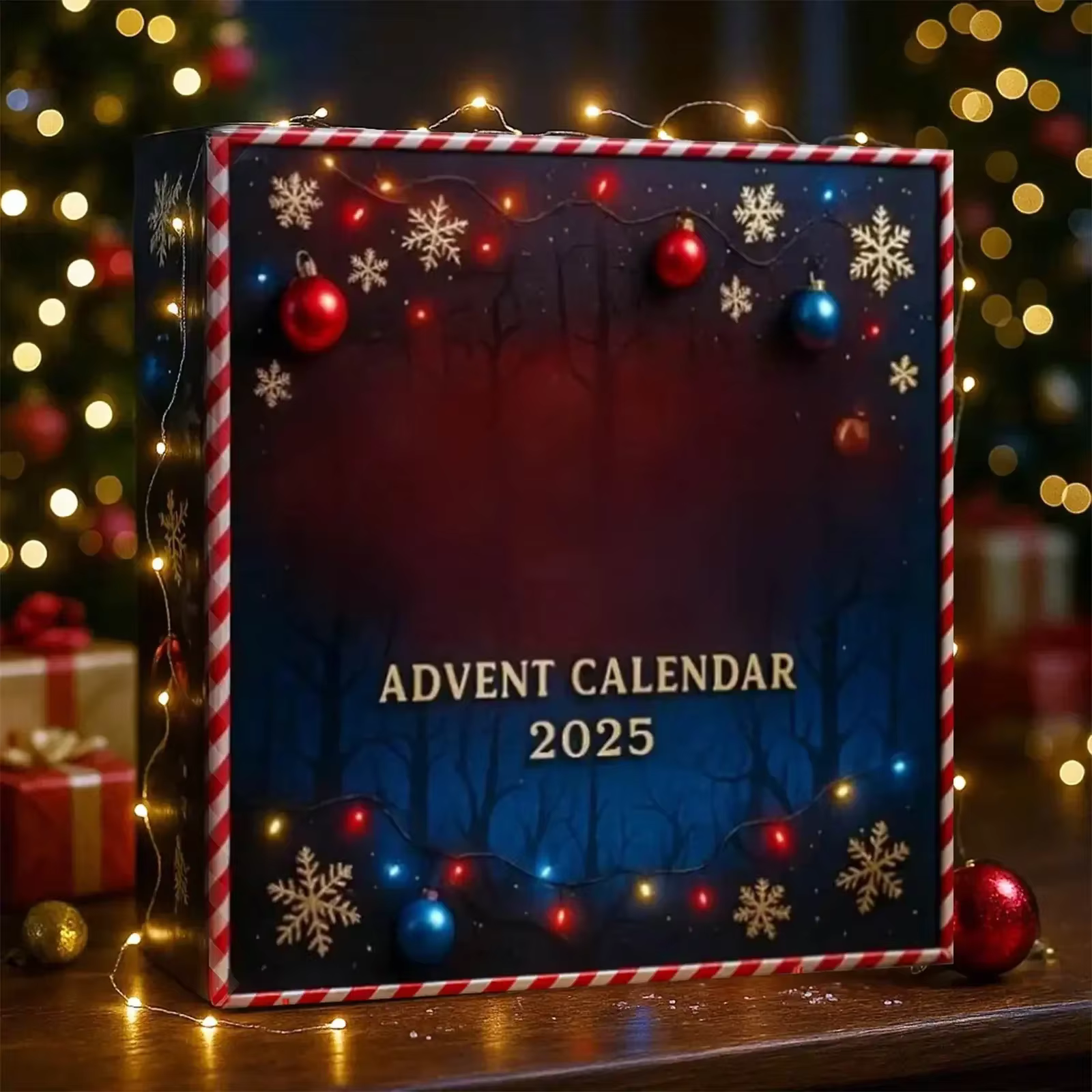 Ensemble de Noël étranger - Ornement acrylique 2D et calendrier de l'Avent à collectionner | The Ultimate Fan Bundle pour unémission de télévision exclusive Merch