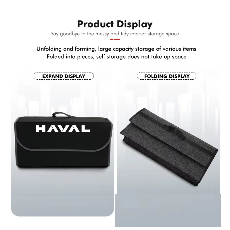 Sac de rangement pliable grande capacité pour coffre de voiture Haval, boîte à outils de rangement pour Jolion H1 H2 H3 H4 H5 H6 H7 H8 H9 M6 F7x M4 F5 F7