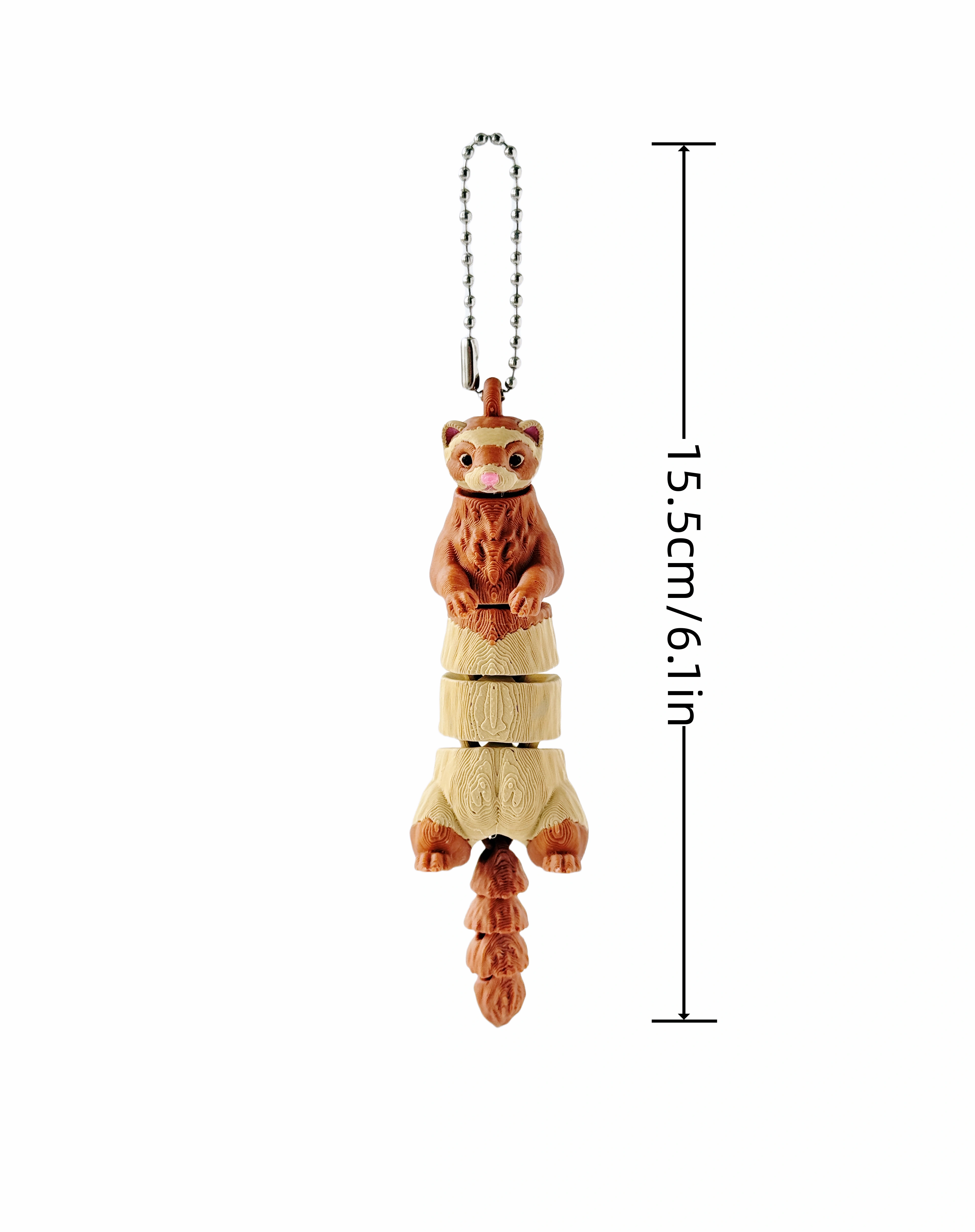 1/2 pièce - Porte-clés furet articulé imprimé en 3D pour la Saint-Valentin, cadeau de jouet de mariage d’anniversaire de Noël, décoration suspendue intérieure et extérieure du Nouvel An, ornement susp