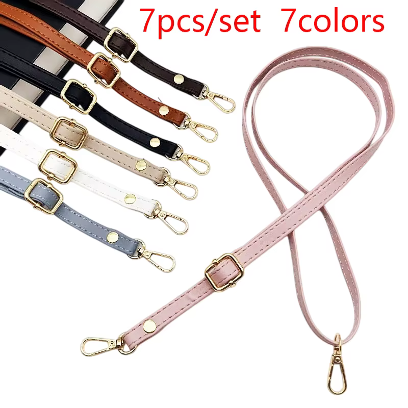 Ensemble de 7 sangles de remplacement réglables en PU de couleurs assorties pour sacs