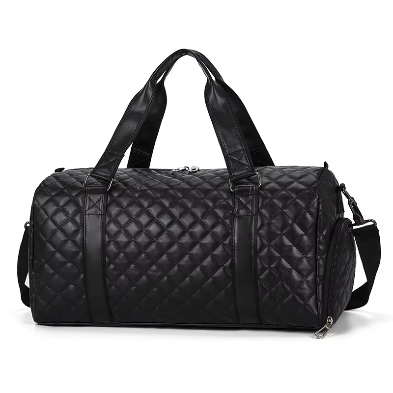 Sac à main en cuir PU pour femme, sac fourre-tout de sport, sacs de fitness, sac à bandoulière de voyage, chaussures de sport initiées, poche de week-end