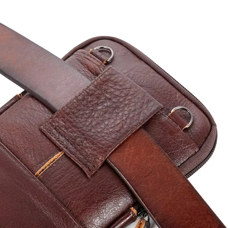 Sac de taille en cuir pour hommes, sac pour téléphone portable, ceinture de Sport de plein air, petit sac à bandoulière pour faire d'affaires