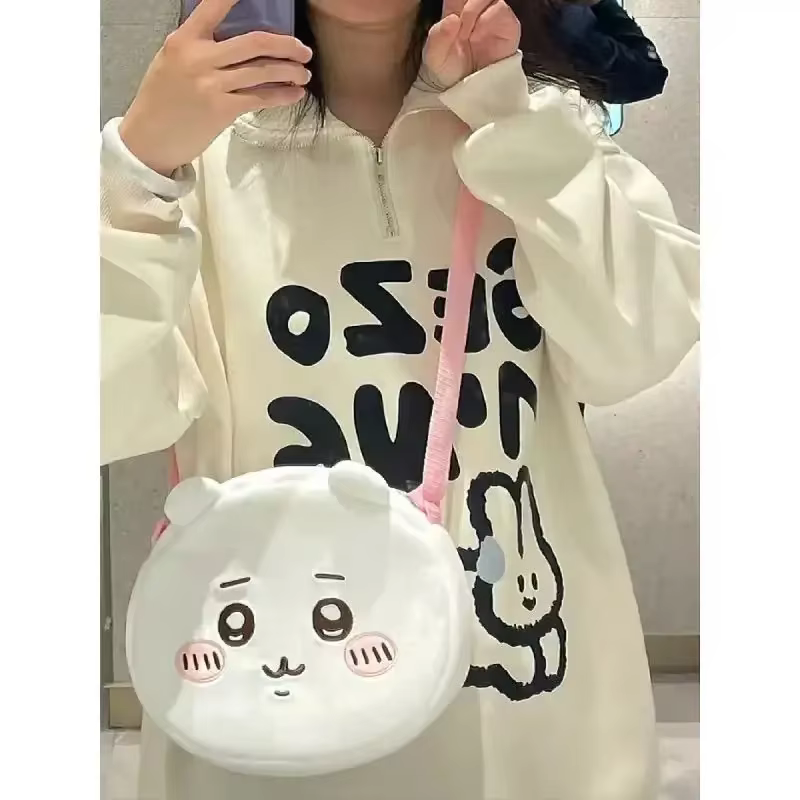Sac bandoulière mignon jiyi Hachiware USAGI, grand sac durable et kawaii pour fille, cadeau mignon