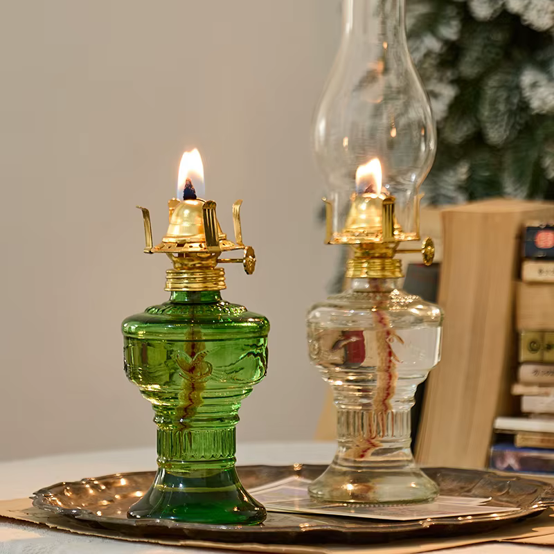 MEMEOKON L555 abat-jour en verre lampe à kérosène mèches vintage décor à la maison éclairage