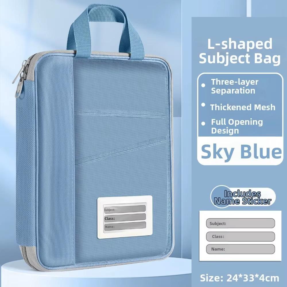 Sac à documents transparent A4, sac à fermeture éclair en maille à grande ouverture, sac de transport multifonctionnel pour papiers de test