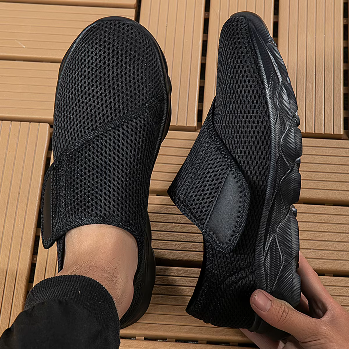 Nouvelles Chaussures Décontractées Orthopédiques pour Pieds Larges et Gonflés, avec Correction de l'Éversion du Pouce, Souples et Confortables, pour Diabétiques et la Marche