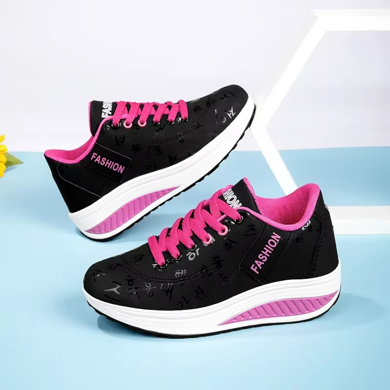 Femmes en plein air fond épais balançoire chaussures décontractées plate-forme de mode grand 42