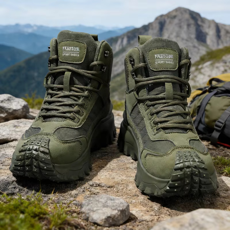 Nouvelles bottes de randonnée sportives à tige haute pour l'automne, grandes tailles, confortables avec semelles épaisses, légères et décontractées, adaptées aux activités quotidiennes en plein air, à