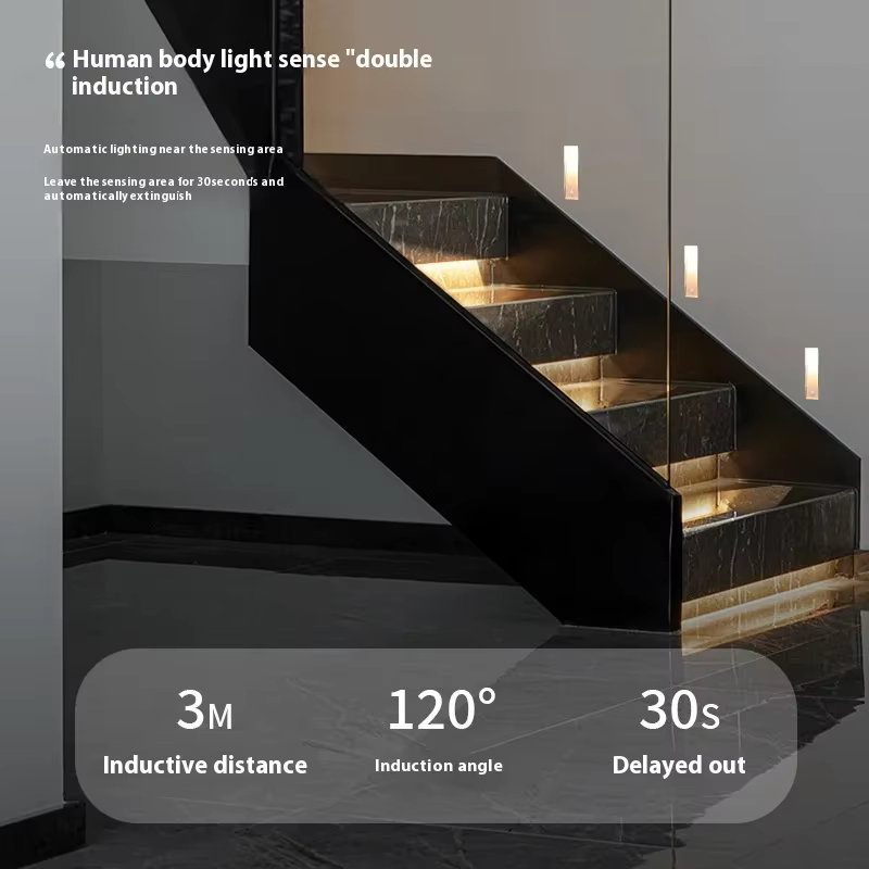 Lampe murale LED encastrée avec détection de mouvement
