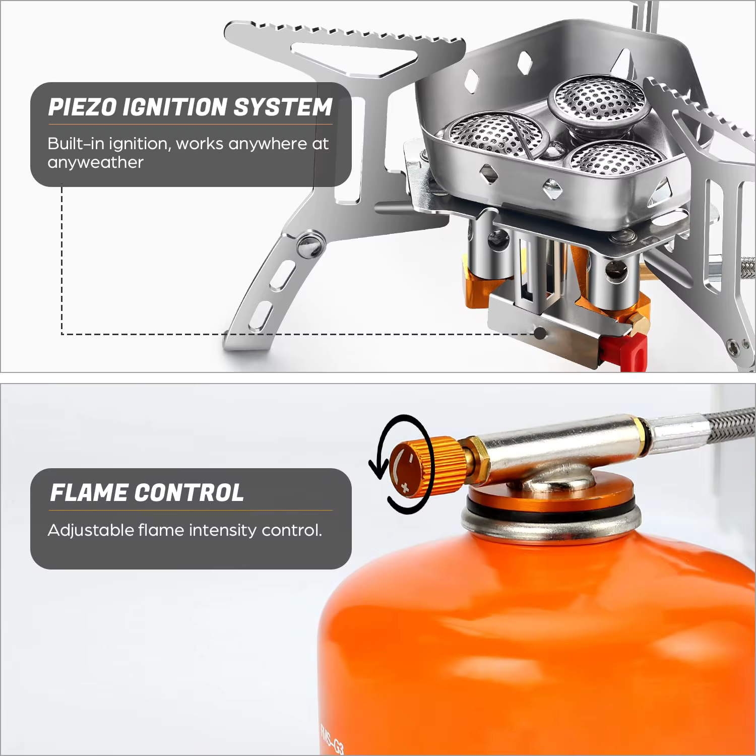 Réchaud à gaz de camping portable