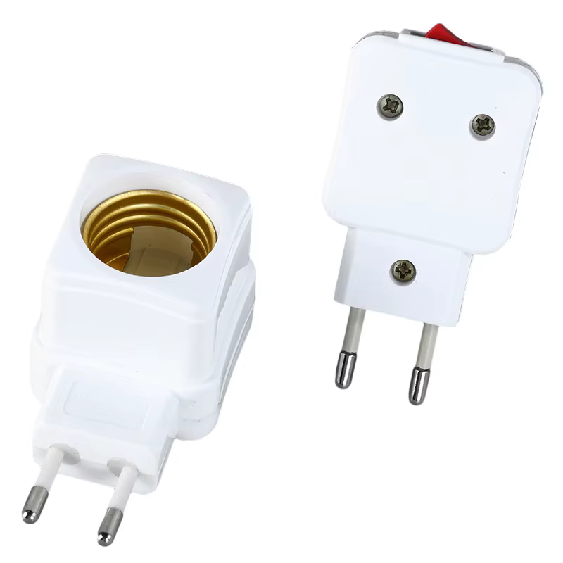 Support de lampe hélicoïdal intégré avec interrupteur, douille de lampe LED, 220V