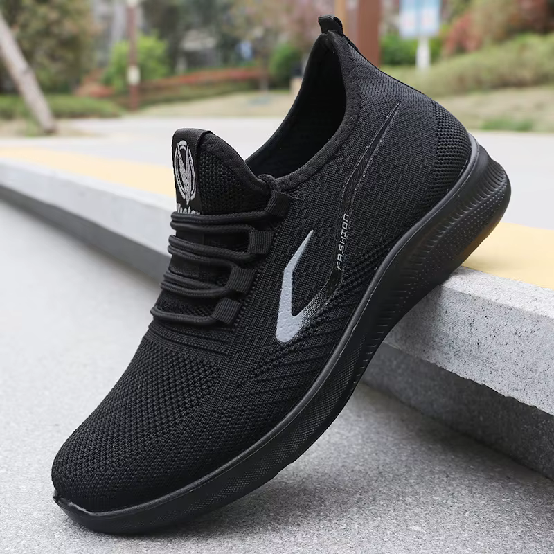 Chaussures de course décontractées pour hommes 2025 en polyuréthane TEMU, respirantes, style coréen, coupe basse, bout rond, talon plat, à enfiler